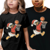 Coolest Christmas Sporty Duck Slam Dunk  Tri-Blend Shirt