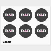 Coolest Dad Runder Aufkleber (Blatt)