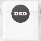 Coolest Dad Runder Aufkleber (Tasche)