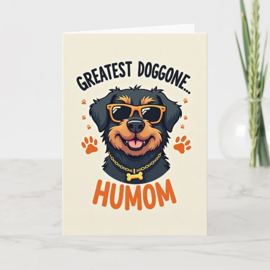Coolest Dog Humom Card Karte (Vorderseite)
