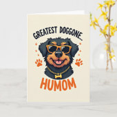 Coolest Dog Humom Card Karte (Gelbe Blume)