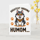 Coolest Dog Humom Ever Card Karte (Gelbe Blume)