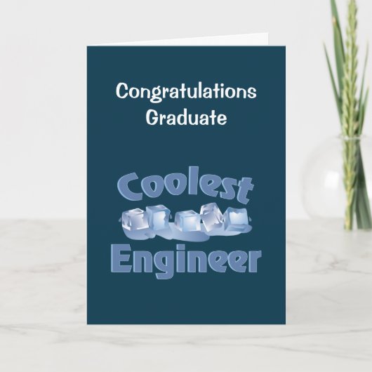 Coolest Engineer Ice Graduation Card Dankeskarte (Vorderseite)