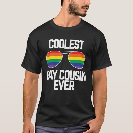 Coolest Gay Cousin Ever Gay Pride T-Shirt (Vorderseite)