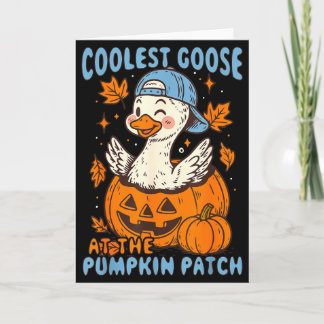 Coolest Goose At The Pumpkin Patch Autumn Fall Cou Karte