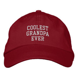 'Coolest Grandpa Ever' Golf Course Gift  Bestickte Baseballkappe