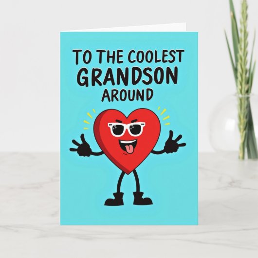 Coolest Grandson Ever Card Karte (Vorderseite)