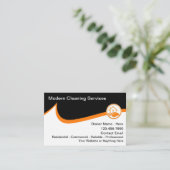 Coolest Modern Cleaning Services  Visitenkarte (Stehend Vorderseite)