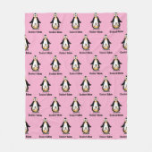 Coolest Mom Penguin Family Design Fleecedecke (Vorderseite)