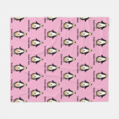 Coolest Mom Penguin Family Design Fleecedecke (Vorderseite (Horizontal))