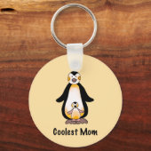 Coolest Mom Penguin Family Design Schlüsselanhänger (Vorderseite)