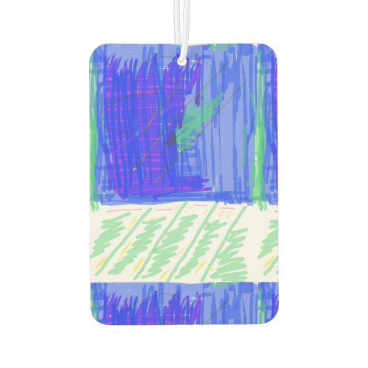 Coolest Nautical Blue Abstract  Autolufterfrischer (Rückseite)