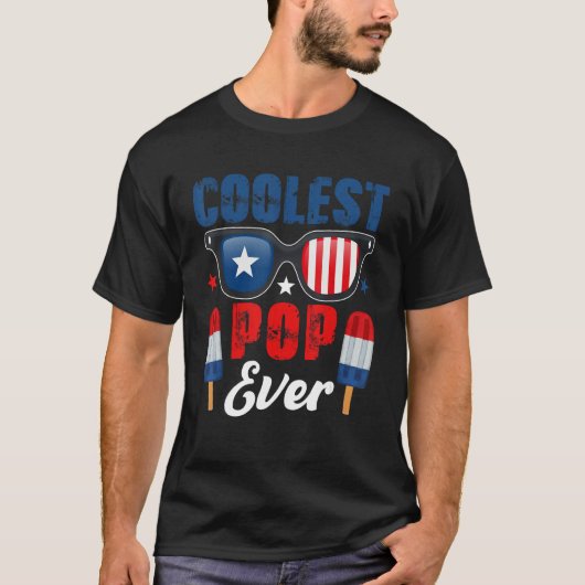Coolest Pop Ever Sunglasses Ice Creams As American T-Shirt (Vorderseite)