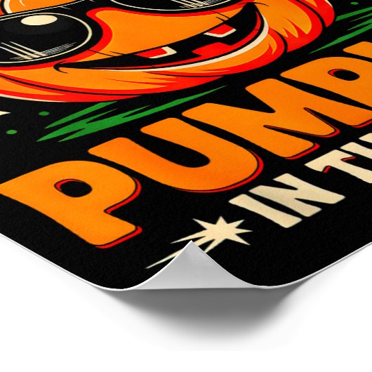 Coolest Pumpkin In The Patch Groovy Halloween For  Poster (Ecke)