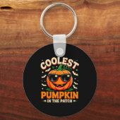 Coolest Pumpkin In The Patch Groovy Halloween For Schlüsselanhänger (Vorderseite)