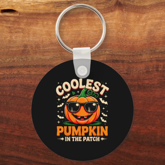 Coolest Pumpkin In The Patch Groovy Halloween For Schlüsselanhänger (Vorderseite)