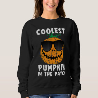 Coolest Pumpkin In The Patch Halloween Boys Girls  Sweatshirt