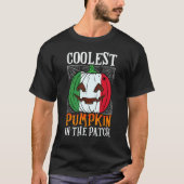 Coolest Pumpkin In The Patch Italian Flag Jack Ou2 T-Shirt (Vorderseite)