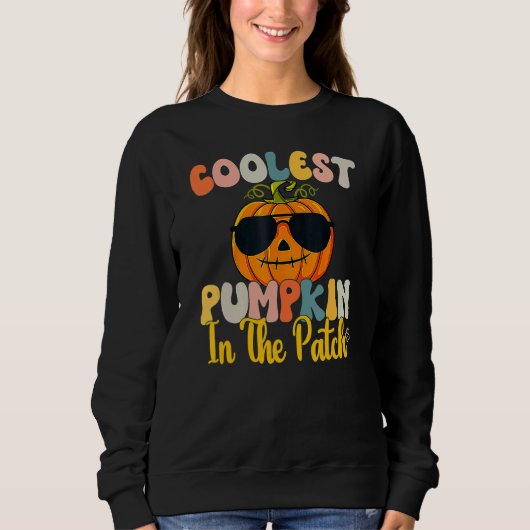 Coolest Pumpkin In The Patch Toddler Boys Hallowee Sweatshirt (Vorderseite)