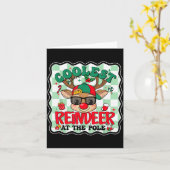 Coolest Reindeer At The Le Funny Christmas Matchin Karte (Gelbe Blume)