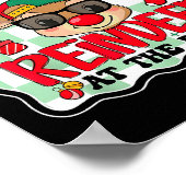 Coolest Reindeer At The Le Funny Christmas Matchin Poster (Ecke)