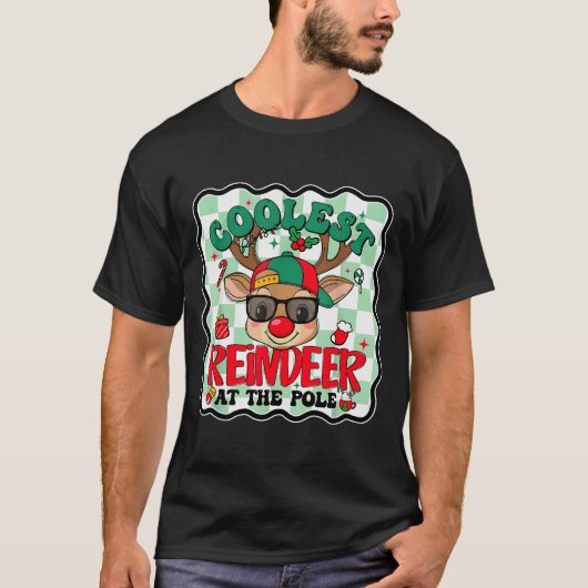 Coolest Reindeer At The Le Funny Christmas Matchin T-Shirt (Vorderseite)