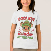Coolest Reindeer at the Pole Cute Christmas Tri-Blend Shirt (Vorderseite)