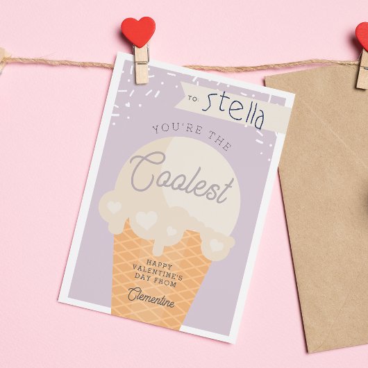 Coolest Scoop Classroom Valentine's Day Card Einladung