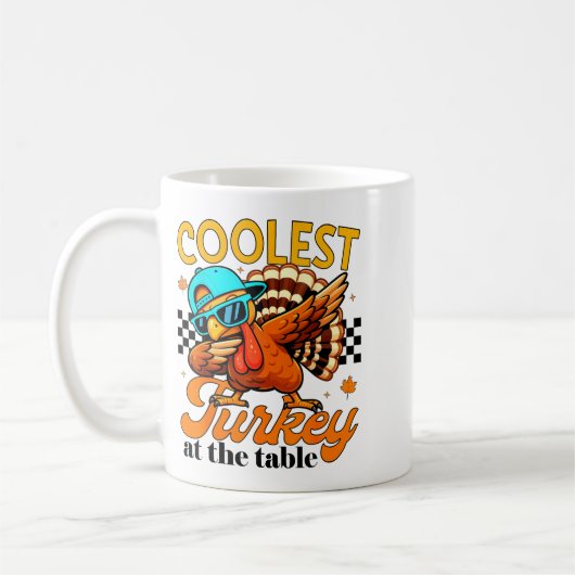 Coolest Turkey At Table Funny Bird Toddler Boys Th Kaffeetasse (Links)