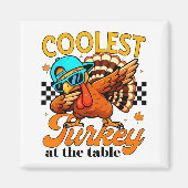 Coolest Turkey At Table Funny Bird Toddler Boys Th Magnet (Vorne)
