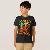 Coolest Turkey At Table Funny Bird Toddler Boys Th T-Shirt (Vorne ganz)