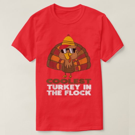 Coolest Turkey In The Flock Toddler Boys Thanksgiv T-Shirt (Design vorne)