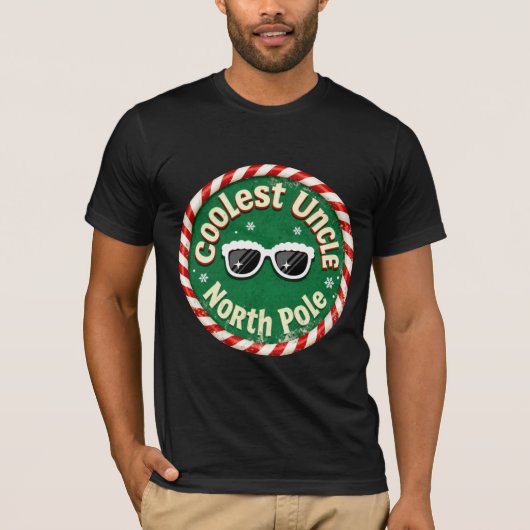 Coolest Uncle This Side of the North Pole | Retro T-Shirt (Vorderseite)