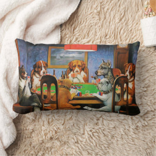 Coolidge Classic Vintage Hund Poker Spiel Kunst Lendenkissen