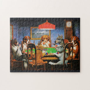 Coolidge Classic Vintage Hund Poker Spiel Kunst Puzzle