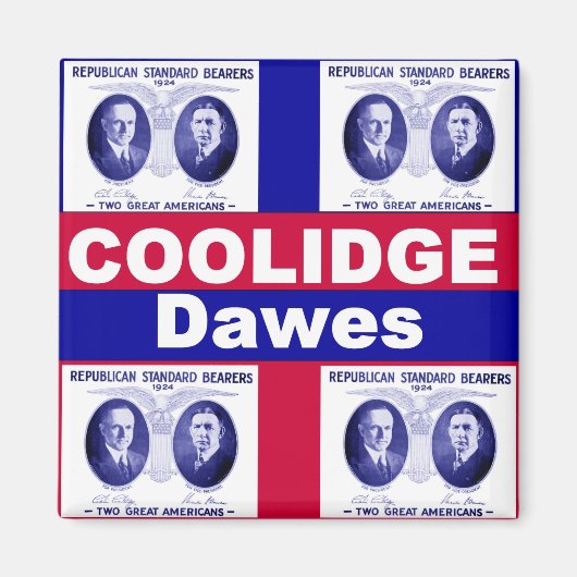 Coolidge-Dawes 1924 Magnet (Vorne)