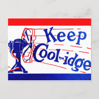 Coolidge mit Silen Cal Coolidge behalten Postkarte