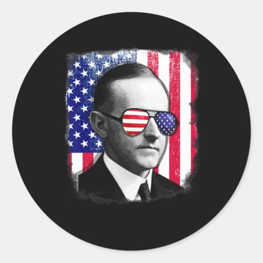 Coolidge US Flag 4. Juli Runder Aufkleber (Vorderseite)