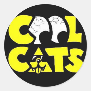 Coolkatzen-x Runder Aufkleber