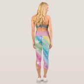 Coolnut Rainbow Stars Stripes High Waisted Capris (Rückseite)