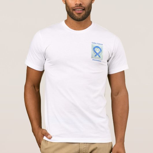 Coolon Cancer Awareness Ribbon Custom Angel T-Shir T-Shirt (Vorderseite)
