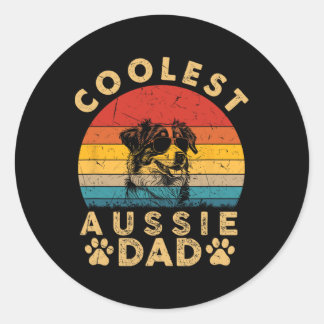 Coolste Aussie-Vater-Geschenke für Männer Vintage Runder Aufkleber