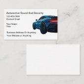 Coolste Auto-Audio-Sicherheitsdetailing Visitenkarte (Vorne/Hinten)