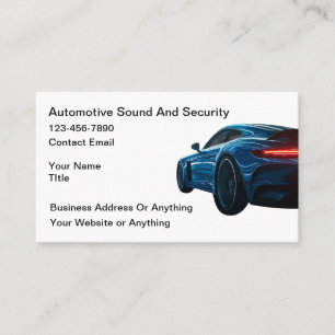Coolste Auto-Audio-Sicherheitsdetailing Visitenkarte