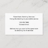 Coolste Auto Mobile Detection Pro Visitenkarte (Rückseite)