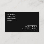 Coolste Automobil-Visitenkarten Visitenkarte (Rückseite)