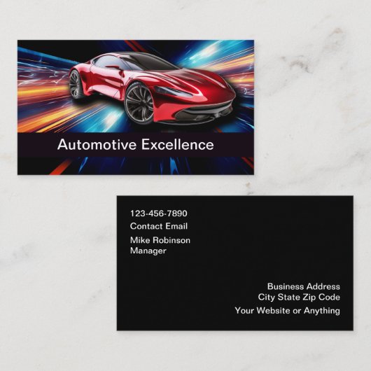 Coolste Automobil-Visitenkarten Visitenkarte (Vorne/Hinten)