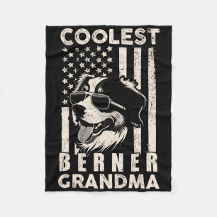 Coolste Berner Oma Vintage Amerikanische Flagge Lu Fleecedecke