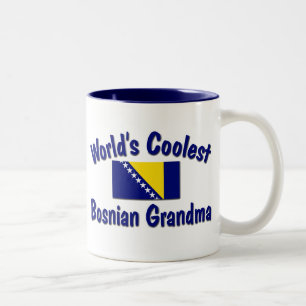 Coolste bosnische Großmutter Zweifarbige Tasse