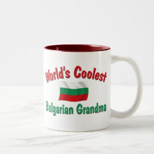Coolste bulgarische Großmutter Zweifarbige Tasse